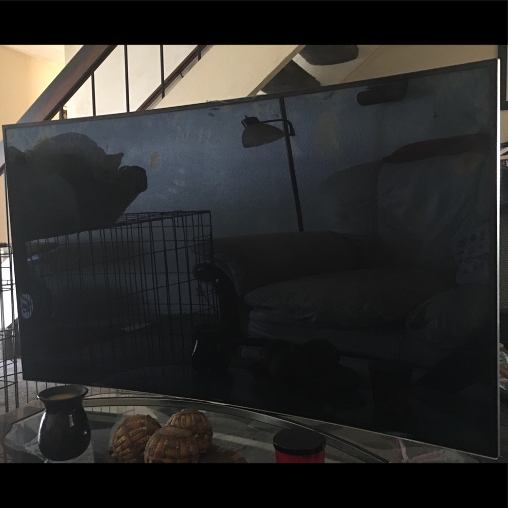 60” curved television